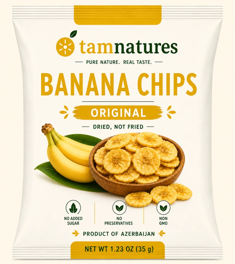 Tam Natures banana chips